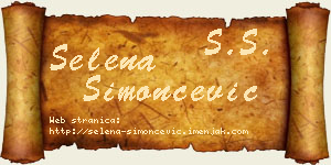 Selena Simončević vizit kartica